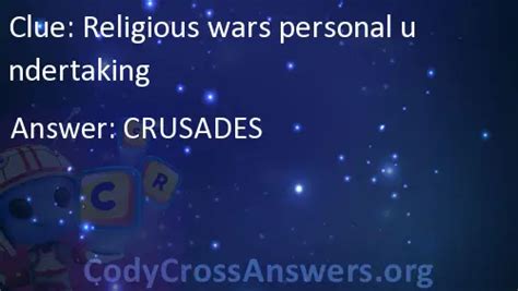 religious wars personal undertakings